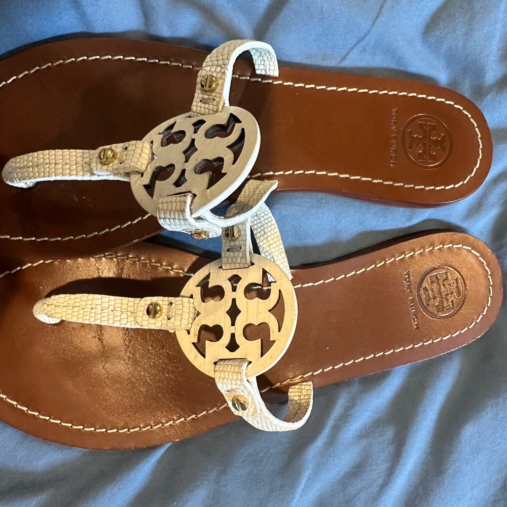 Tory Burch White Sandals Size 8